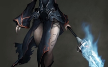 rpg fantasy art armor magic short hair artwork staff 3000x5085 wallpaper 